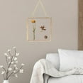 thumbnail image 3 of Wall Hanging Picture Frame Dual Sided Dried Flowers Portrait Clips Clear 80x80mm, 3 of 8
