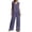 #0309-Purple, variant on Women's Loungewear Sets Vertical Stripe Sleeveless V Neck Top And Wide Leg Pants Two Piece Outfits Daily Wear Lightweight Breathable Loose Fit Sets Gift
