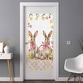 thumbnail image 3 of Easter Bunny Eggs Window Privacy Film, Spring Tulips Rustic Rabbits Colorful Plaid Static Cling UV Sun Blocking Tint Film Heat Control Windows Films for Bedroom Bathroom, Window Stickers 35.4"x78.7", 3 of 8