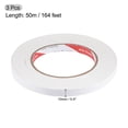 thumbnail image 2 of Unique Bargains 10mm x 50m/164ft Double-Sided Adhesive Tape Paper Backing 3 Rolls, 2 of 5
