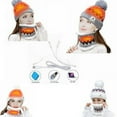 thumbnail image 5 of ZOELNIC Unisex Winter Heated Beanie Hat Scarf Set, USB Winter Charging Thermal Hats Cap for Outdoor Warm Gift for Men Women, White, 5 of 9