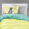 thumbnail image 2 of Carolines Treasures BB6046PILLOWCASE Easter Eggs Staffordshire Bull Terrier Blue Fabric Standard Pillowcase Standard, 2 of 2