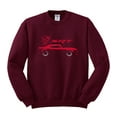 thumbnail image 2 of Wild Bobby, SRT Silhouette Street Racing Viper, Cars and Trucks, Unisex Crewneck Graphic Sweatshirt, Maroon, XX-Large, 2 of 4