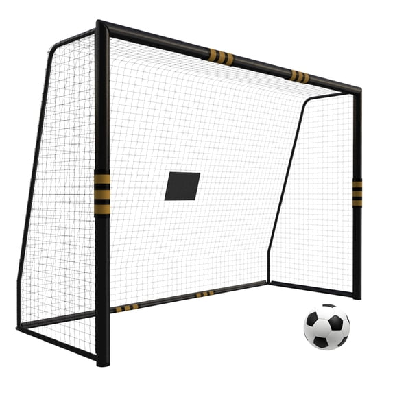 8x5.3 FT Soccer Goal with Soft Padded Posts – Portable Backyard Goal, Metal Frame, Weather-Resistant Net, Quick Assembly for Kids & Adults