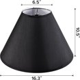 thumbnail image 3 of GO&SO Set of 2 Black Lamp Shade Fabric Large Lamp Shades,Barrel Lamp Shades 6.5 x 16.3 x 10.5 inch,Replacement Lamp Shades for Table Lamps,Floor Lamps,Spider Lamp Cover Handcrafted, Assembly Required, 3 of 18