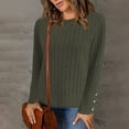 thumbnail image 2 of AherBiu Knit Tops for Women Long Sleeve Ribbed Crewneck Fall Casual Fitted Warm Pullover Sweater Top, 2 of 7