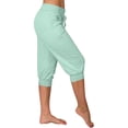 thumbnail image 4 of Capri Pants For Women,Drawstring Shorts Women Linen Blend Shorts High Waisted Ladies Bermuda Shorts Knee Length Workout Sweatpants Beach Shorts Shorts For Older Women Vacation Shorts, 4 of 7