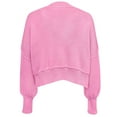thumbnail image 4 of Vrorvz Lightweight Knitted Sweater for Women Solid Color Crew Neck Long Sleeve Pullover Blouse Casual Trendy Cropped Tops, 4 of 5