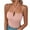 Pink, variant on fatyb Womens Knit Tank Top V Neck Drawstring Slim Camisole Adjustable Spaghetti Strap Sleeveless Shirts