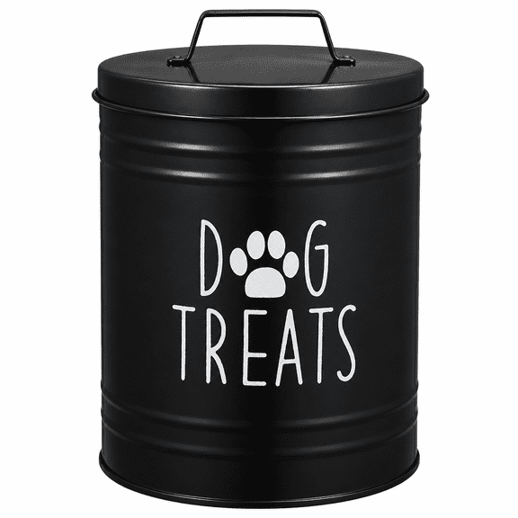 RAIRSKY Airtight Dog Food Storage Container Metal Pet Treat Jar with Lid for Kitchen Use