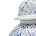 thumbnail image 7 of Red Lantern 18" Abstract Blue & Silver Temple Jar, 7 of 7