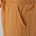 thumbnail image 6 of Fgnfyis Men Spring and Summer Pant Casual All Solid Color Painting Cotton Linen Loose Plus Size Trouser Fashion Beach Pockets Short Mens Shorts Yellow XXL, 6 of 8