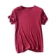thumbnail image 2 of Ceisia Men's Solid V-Neck Short Sleeve Pajama Top Soft Comfortable Sleep Loungewear Wine XL Gifts, 2 of 4