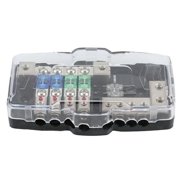 Caja de distribución de fusibles, caja de fusibles, portafusibles de audio para automóvil con portafusibles LE, rendimiento confiable