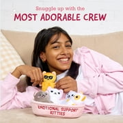 Emotional Support Pals Kitties, Plush Animal Toys, Includes 5 Plushies with Carrying Basket