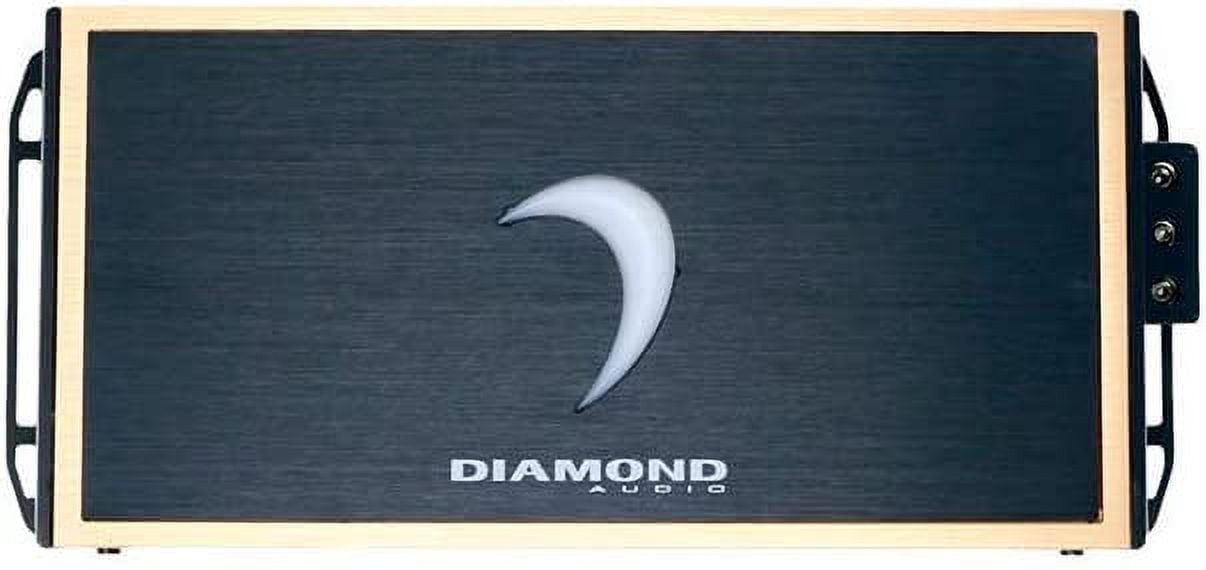 Diamond Audio MICRO82U Motorcycle 2-Channel Full Range Class D Amplifier, Compatible with Harley Davidson, Bass Knob Included, 200 Watts x 2 @ 4 Ohm, 300 Watts x 2 @ 2 Ohm