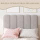 thumbnail image 5 of Girls' tamaño individual-size light rosa marco de cama: bouclé forrado cama de plataforma con wave cabecero, fácil montaje, de madera slats support, no box spring required, 5 of 5
