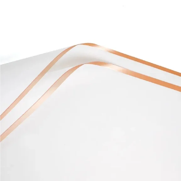 Gliv- White Waterproof Korean Floral Wrapping Paper 20 Sheets Flowers Bouquet