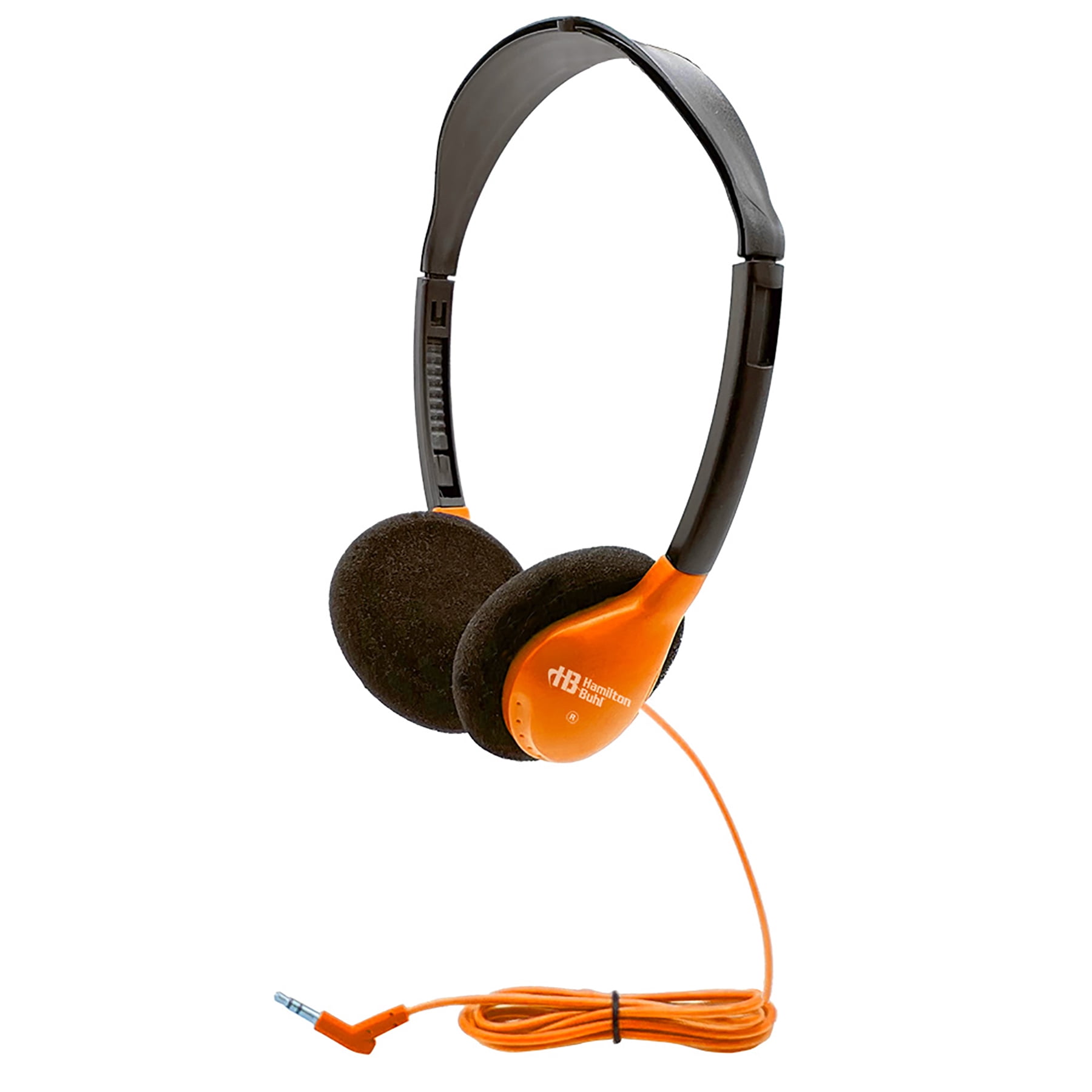 HamiltonBuhl Personal On-Ear Stereo Headphone, Orange, Pack of 3