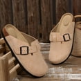 thumbnail image 4 of Women’s Comfort Slide Sandals with Cork Footbed - Beach Essentials, 4 of 10
