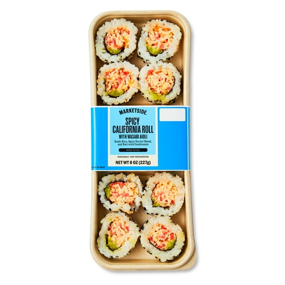 Marketside Spicy California Roll Sushi with Wasabi Aioli, 8 oz (Ready to Eat)