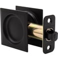 thumbnail image 2 of Stone Harbor Hardware Contemporary Square Pocket Door Lock, Passage Function, 2-3/4" Backset, Matte Black, 2 of 4