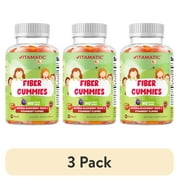(3 pack) Vitamatic Kids Prebiotic Fiber Gummies for Adults - 4G Fiber Extra Strength - Zero Sugar Added - 60 Pectin Based Gummies - Digestive Health & Regularity Support