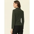 thumbnail image 4 of DARING DIVA Women's Office Work Lapel Collar Stretch Blazer XL Army Green, 4 of 6