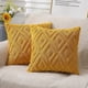 thumbnail image 1 of Soft faux fur pillowcase 20x20- plush short wool velvet decorative pillowcase - living room sofa pillowcase set of 2 pieces - yellow, 1 of 4