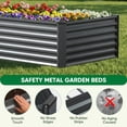 thumbnail image 5 of Gymojoy Outdoor Metal Raised Garden Bed,6x3x2ft Planter Box for Vegetables,Flowers,Herbs,Dark Grey, 5 of 11