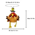 thumbnail image 3 of Stupid Plush Turkey Hat with Colorful Feathers, 3D Novelty Thanksgiving Headwear, Funny Cosplay Costume Cap for Turkey Trot & Dress Up Party, 3 of 5