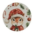 thumbnail image 4 of Patifu Squirrel Christmas Decorations Bell Round Tablecloth 100% Polyester Stain-Resistant Washable Home Kitchen Parties Holiday Dinner Farmhouse Dining 42"-46, 4 of 8