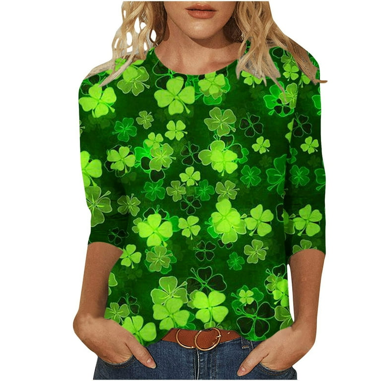 Fanxing St Patricks Day Shirt Deals of The Day Clearance Girls St Patricks Day Shirt Boho Tops St Patricks Day Decorations for The Home Shirt, Women's