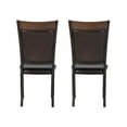 thumbnail image 3 of Linon Franklin Metal Faux Leather Dining Chairs in Rustic Umber Brown (Set of 2), 3 of 13