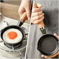 thumbnail image 3 of FUTUREORYY Small Pan 10.6x4.3in Black Cast Iron Nonstick 1Pack for Housewarming and Family, 3 of 8