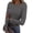 C03# Gray, variant on Women Polka Dot Long Sleeve Tops Crew Neck Slim Fit Shirt Tops Underscrub,Brown,L