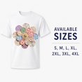 thumbnail image 2 of Faux Patchwork Daisy Graphic T-Shirt, Floral Unisex Classic Fit Tee, 2 of 9