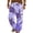 Purple-1, variant on Beach Pants for Men Sea Turtle Print Loose Fit Elastic Waist Wide Straight Leg Cotton Linen Casual Pants with Pockets