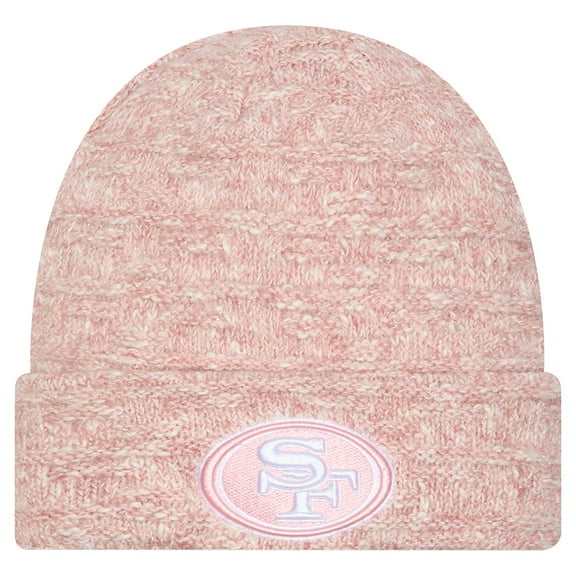 Women's New Era Pink San Francisco 49ers Metallic Cuffed Knit Hat