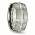 thumbnail image 4 of Titanium Grooved 10mm Brushed and Polished Band, 4 of 9