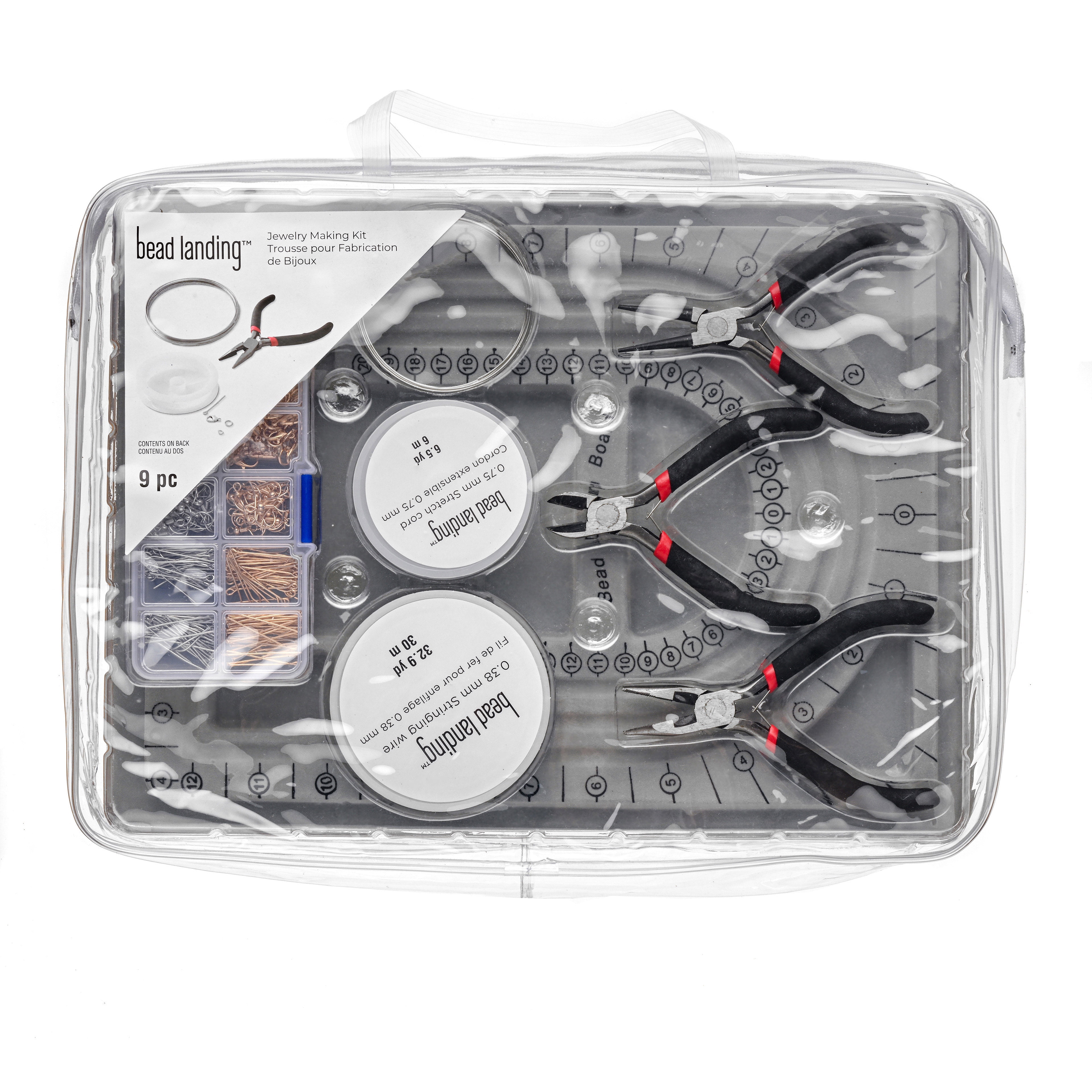 Bead Landing Ultimate Jewelry Making Tool and Findings Set - All-In-One Design Board and Accessory Kit - Multi - 1,568-Piece Set