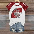 thumbnail image 5 of Womens Casual Fashion Printed Crew Neck Short Sleeve Pullover T Shirt, 5 of 5