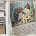 thumbnail image 6 of Orinice Cute Hedgehog Bathroom Decor Set with Hooks, Colorful Luxurious Polyester Fabric Fashion Shower Curtain for Chic Modern Bathroom Decor - Washable and Easy to Install 36x72, 6 of 7