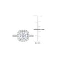 thumbnail image 5 of 2.71 Carat (Ctw) Lab-Created Halo Moissanite Engagement Ring in Sterling Silver for Women, 5 of 6