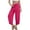 Hot Pink, variant on Women's Pants Petite Under $10 With Pocket Elastic Waist Solid Color Baggy Casual Wide-Leg Pants