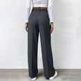 thumbnail image 5 of Amzcrzy Dress Pants Women Solid Color Classic Business Suit Pants for Women High Waisted Straight Leg Dress Pants with Dual Pockets for Office & Daily Wear Dark Gray L, 5 of 8