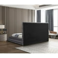 thumbnail image 5 of Meridian Furniture Revel King Size Glam Velvet Platform Bed, Grey, 5 of 8
