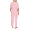 thumbnail image 6 of renvena Elderly Anti-strip Adaptive Clothing Alzheimers Nursing Jumpsuit Long Sleeve Special Need Romper Pink XL, 6 of 7