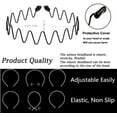 thumbnail image 2 of Metal Hairband for Men Women Hair Bands - Fashion Alice Band for Guys Cool Sports Headband for Girls's Hair Care Beauty Unisex Non Slip Elastic Wavy Wide Hair Hoop Clips Accessories, 2 of 5
