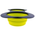 thumbnail image 4 of KE WOOW Bone Shape double bowl collapsible silicone travel pet food container—available in two sizes and three colors. The small size holds 11.83 fl oz - LIME GREEN, 4 of 5